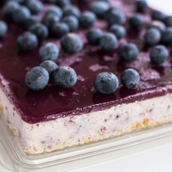 Blueberry cloud jelly cheesecake