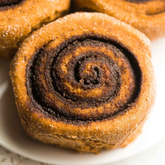 Chocolate Pumpkin Cinnamon Rolls