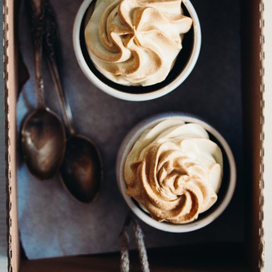 Chocolate pudding in a cup