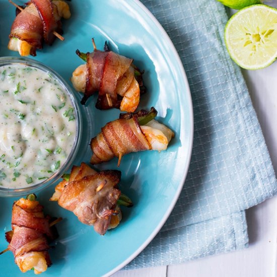 Bacon-Wrapped Shrimp Poppers