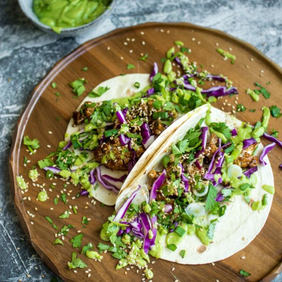 Vegan Teriyaki Cauliflower Tacos