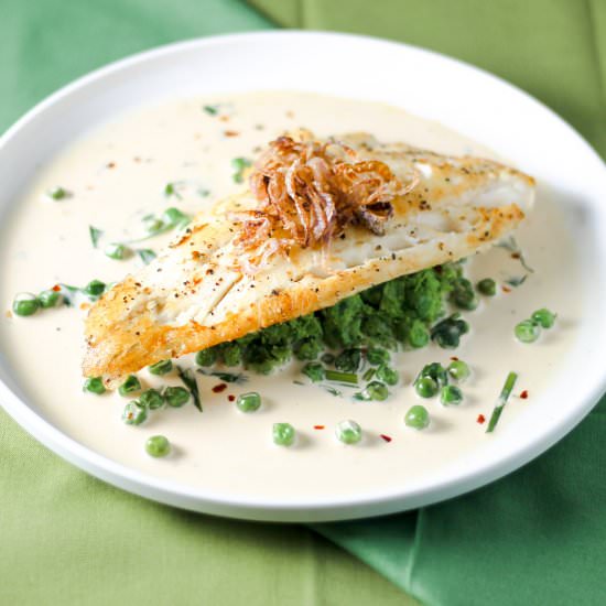 Haddock with Pea Puree