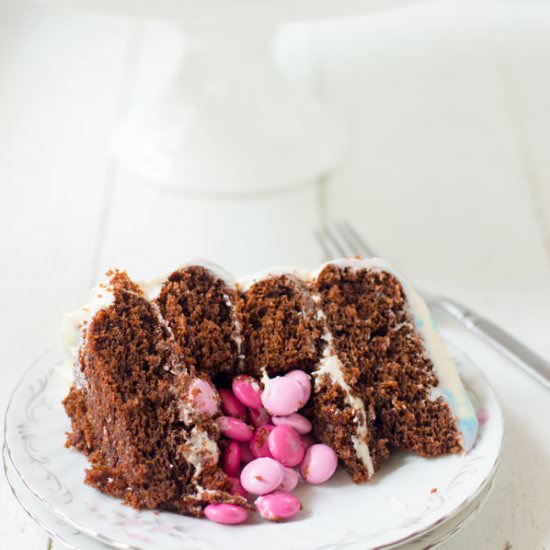 Marble Gender Reveal Cake