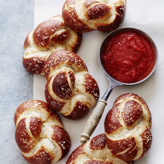 Garlic Herb Parmesan Pretzel Twists