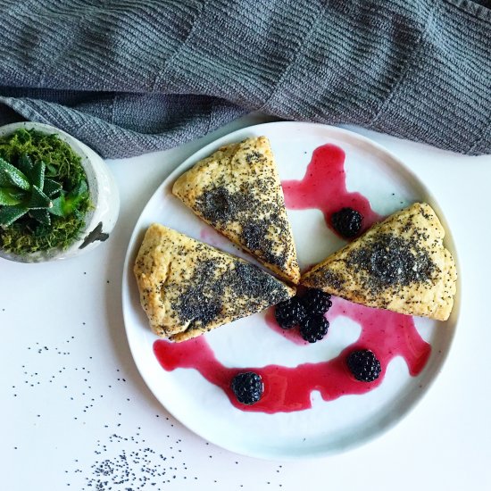 Poppy Seed Sour Cream Scones