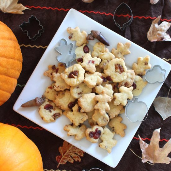 Walnut Cranberry Pie Crust Cookies