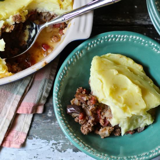 Lamb Eggplant Shepherd’s Pie