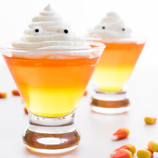 Candy Corn Jello Cups