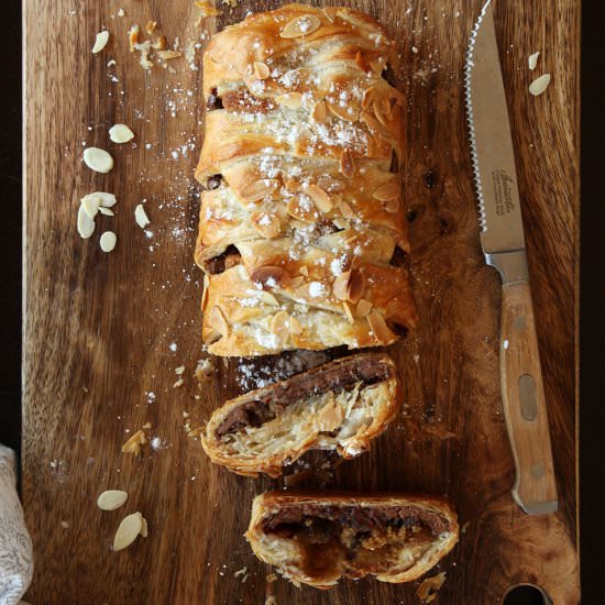 Chocolate Cookie Dough Plait