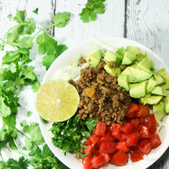 Whole30 Taco Salad Bowls