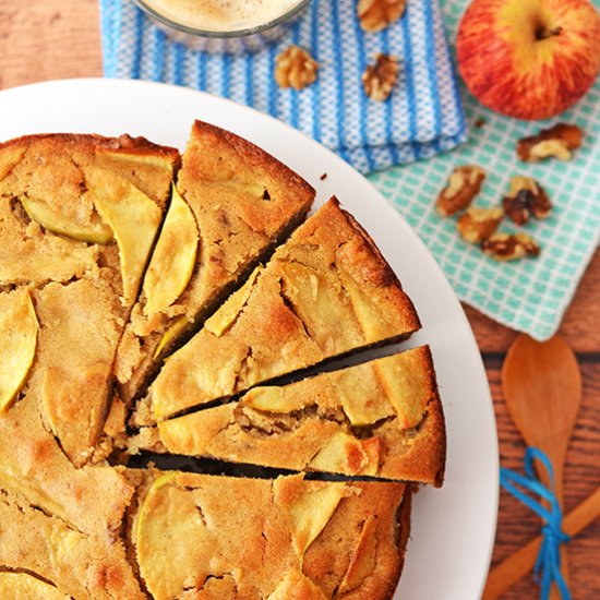 Apple Cake with Maple and Walnuts