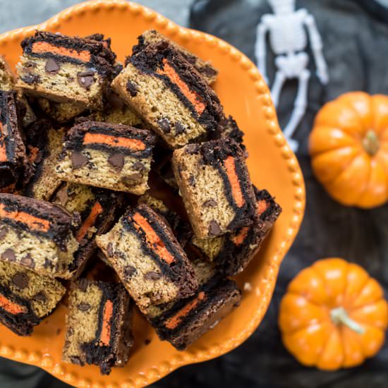 Halloween Oreo Brookie Bars