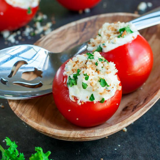 Herbed Goat Cheese Stuffed Tomatoes