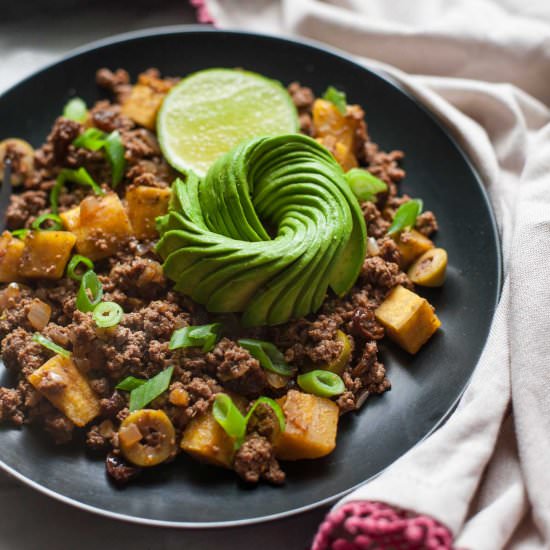 Picadillo with Plantains