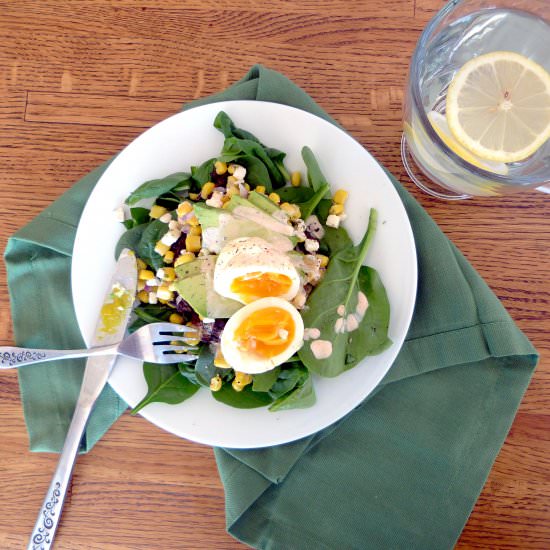 Blackbean, Corn and Egg Salad