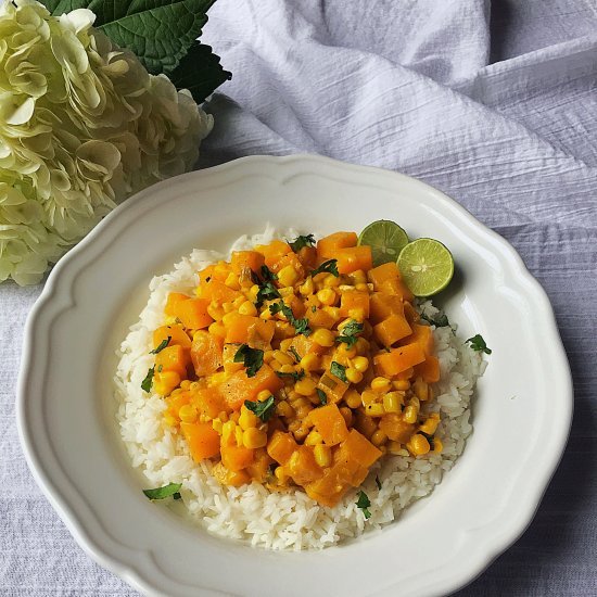 Butternut Squash – Corn Curry