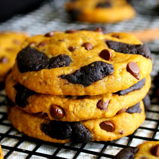 Gluten Free Chocolate Pumpkin Cookies