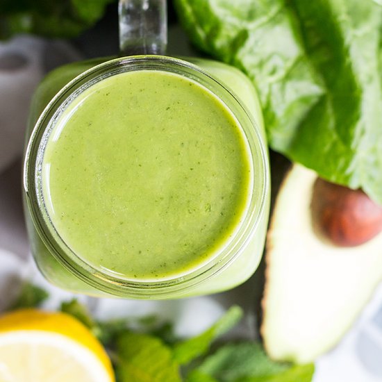 Avocado and Mint Green Smoothie