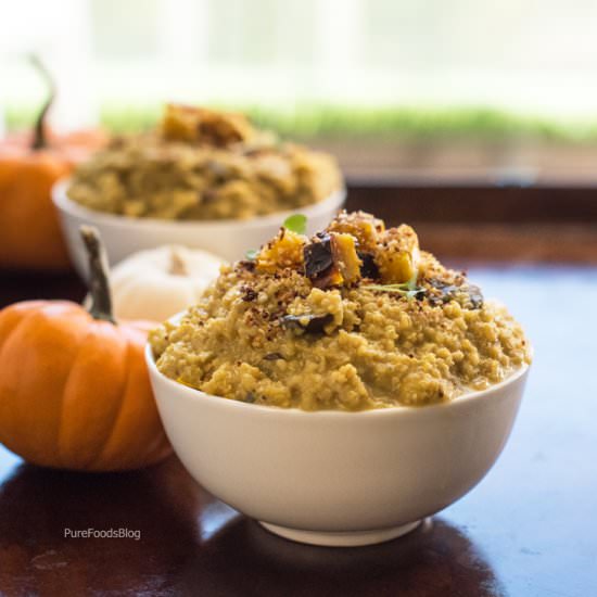 Roasted Squash Vegan Quinoa Risotto