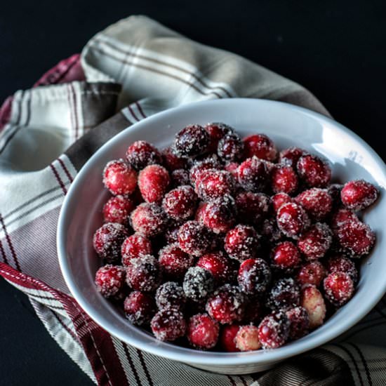 Vanilla Sugared Cranberries