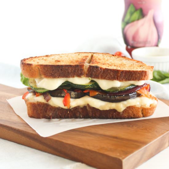 Veggie Hummus Grilled Cheese