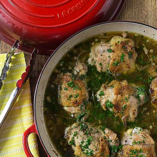 Beer Braised Chicken and Onions