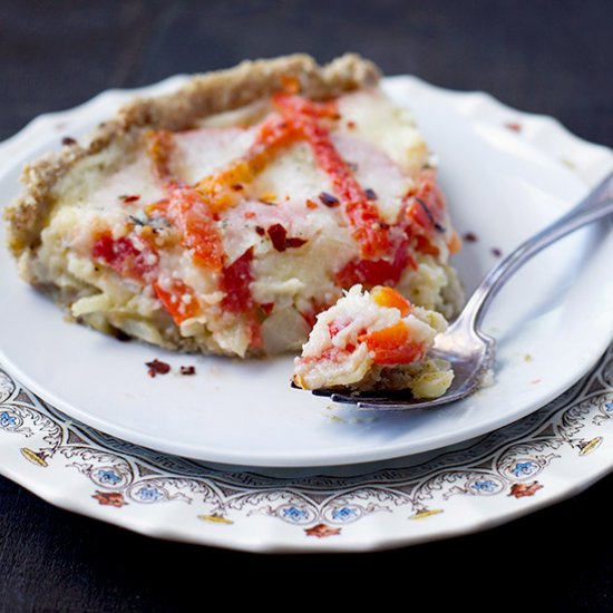 Roasted Red Pepper Fennel Tart