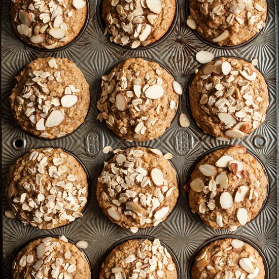 Banana, Oat and Chia Seed Muffins