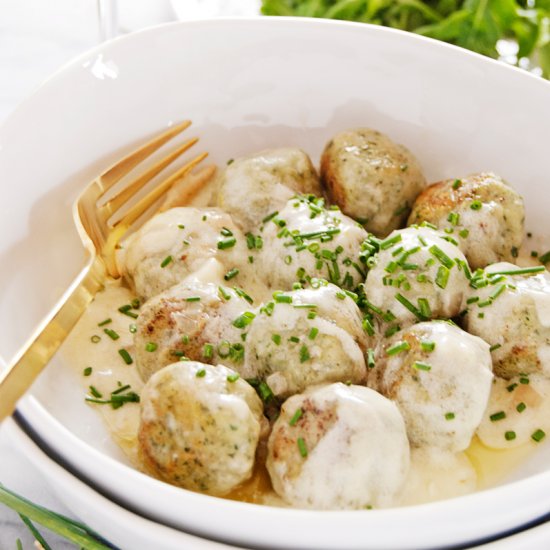 Spinach Gnocchi with Creamy Lemon Sauce