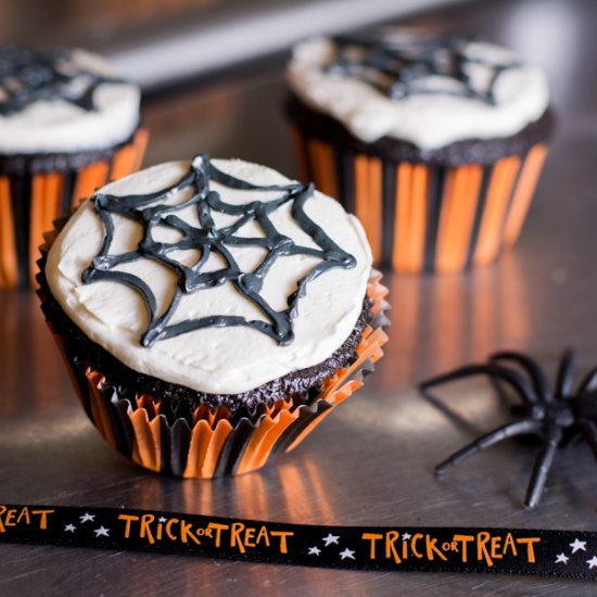 Spiderweb Cupcakes