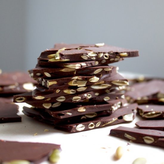 Dark Chocolate Pumpkin Seed Bark