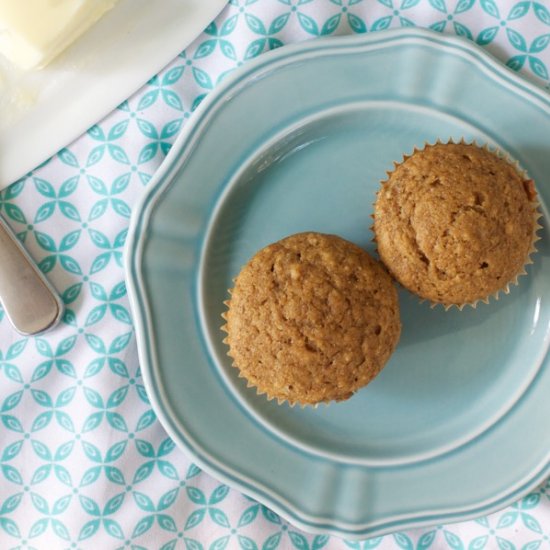 Healthy Banana Applesauce Muffins