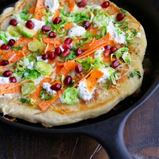 Skillet Pizza with Fall Vegetables