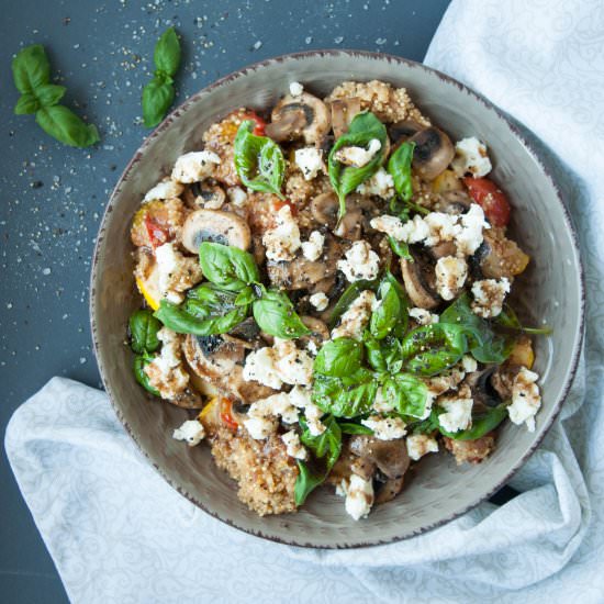 Warm Quinoa Grilled Vegetable Salad