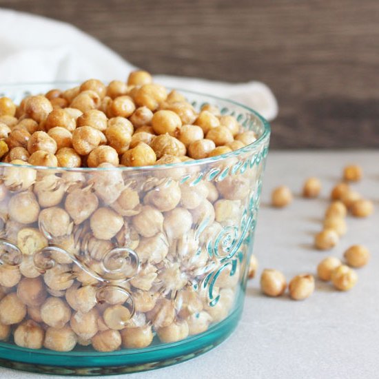 Salt and Vinegar Roasted Chickpeas