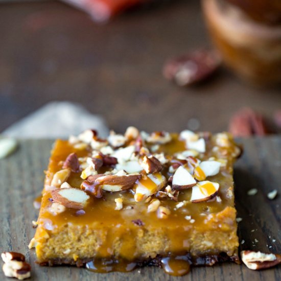 Toffee Pumpkin Pie Bars