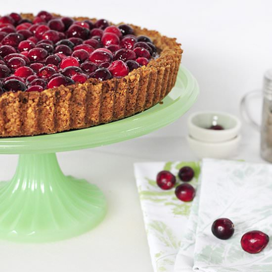 Nut Crusted Cranberry Tart