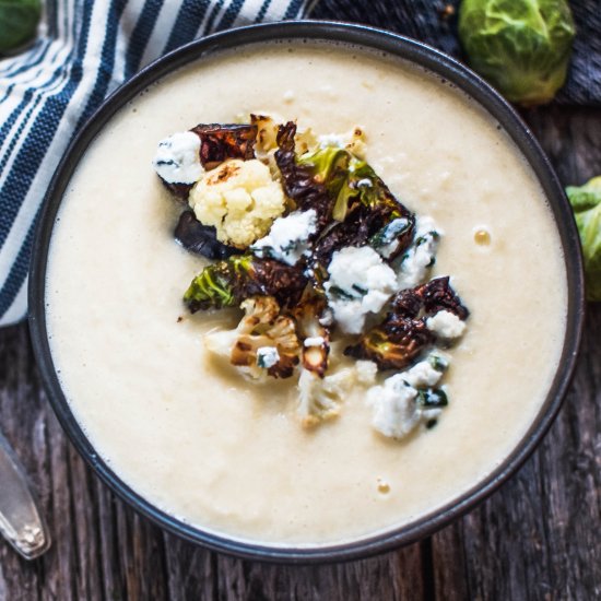 Cauliflower Soup with Goat Cheese