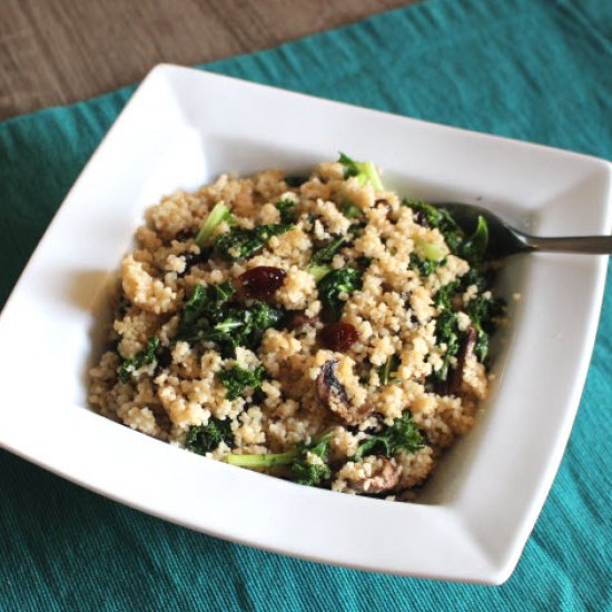 Mushroom Kale Coconut Couscous