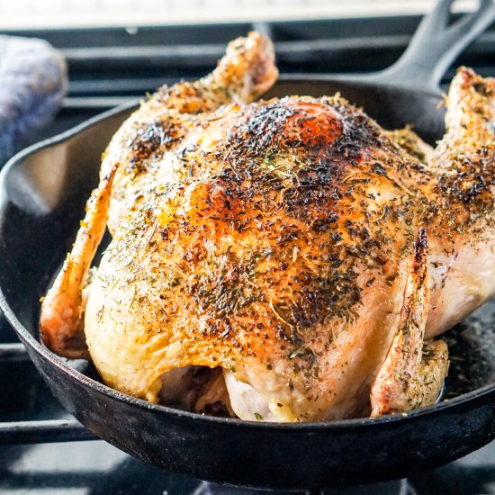 Whole Roasted Herb Chicken