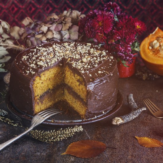 Chocolate-Pumpkin Layer Cake