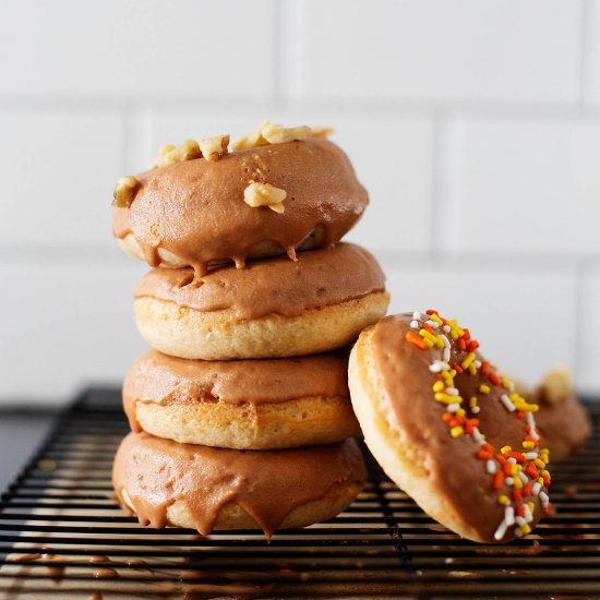 Caramel Apple Baked Doughnuts