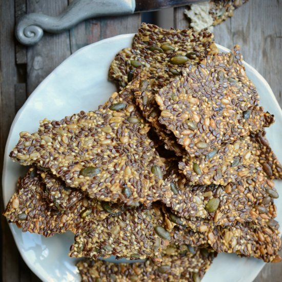 Sweet Potato and Harissa Crackers