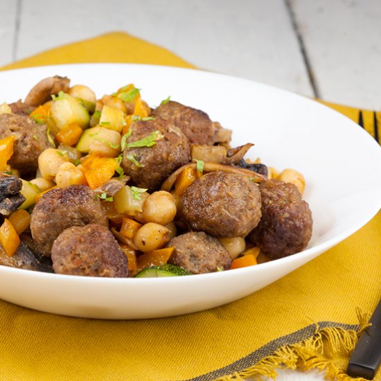 Pan-Fried Mini Meatballs