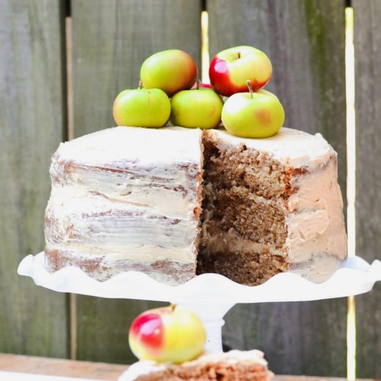 Apple Cake with Bourbon Buttercream