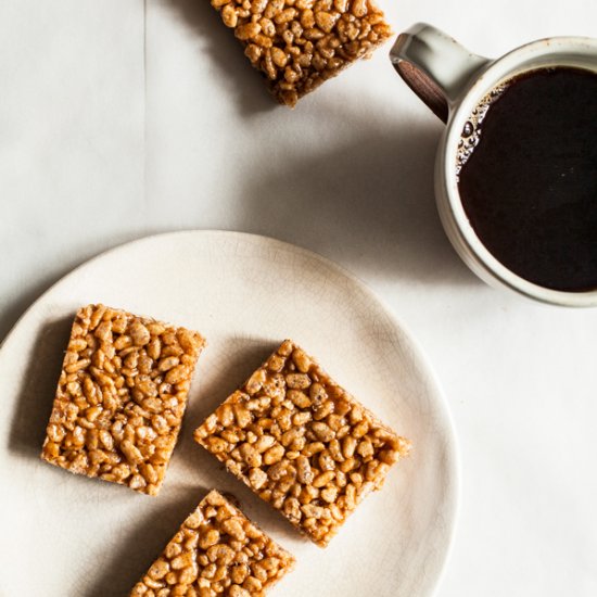 Caramel Cinnamon Crispy Treats