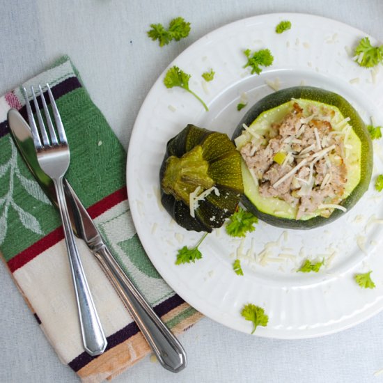 Winter Squash Stuffed with Chicken