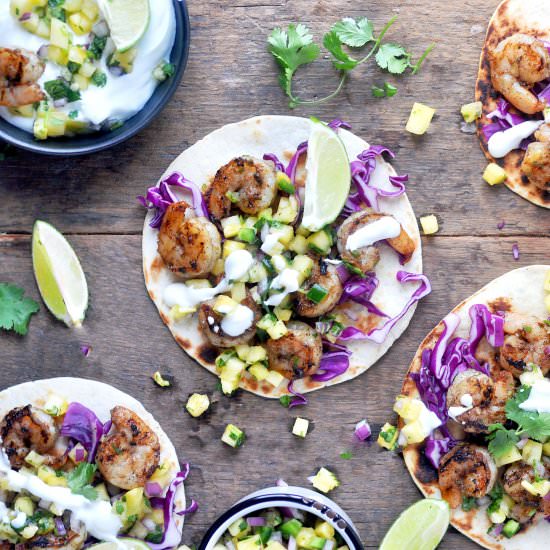 Jerk Shrimp Tacos