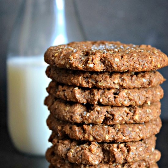 Eggless Almond Butter Oats Cookies