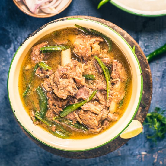 Mutton with Green Chillies